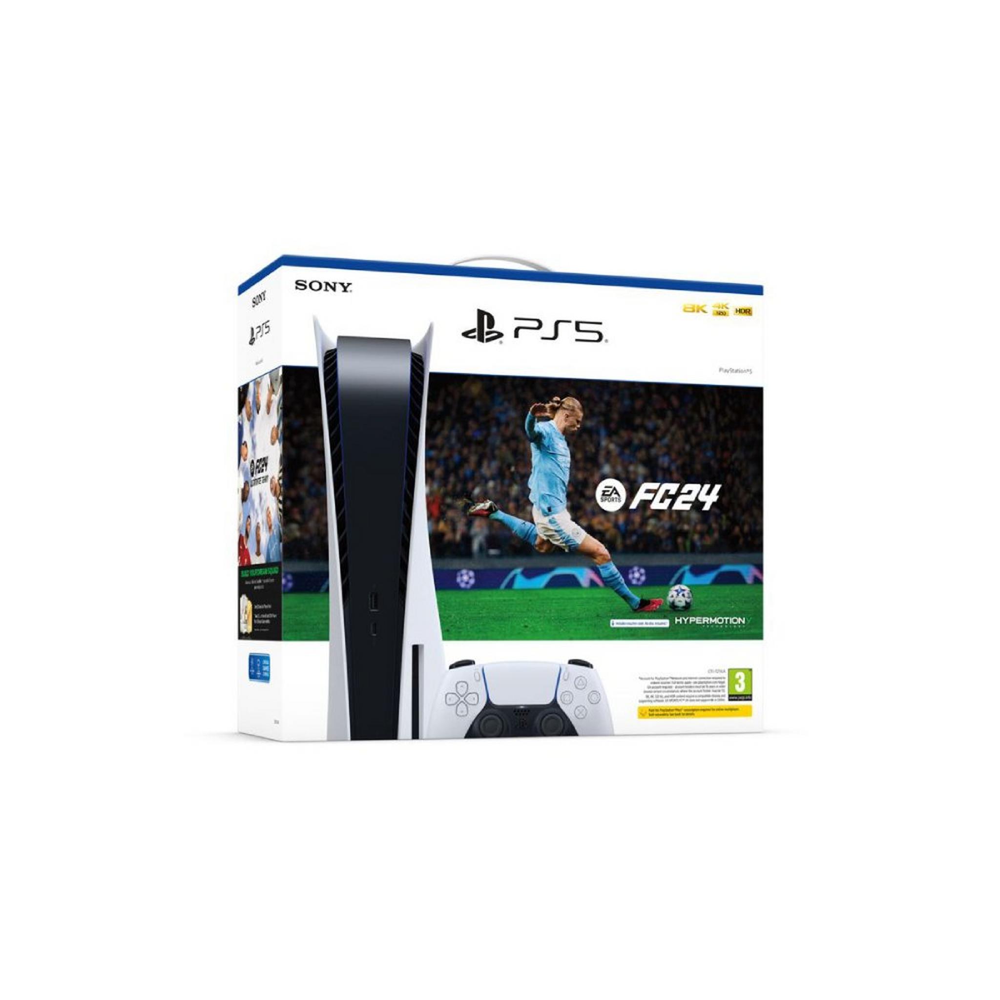 PRE ORDER: PlayStation 5 Console – EA Sports FC 24 Bundle, PREORDERPS5DSCFC24 - White