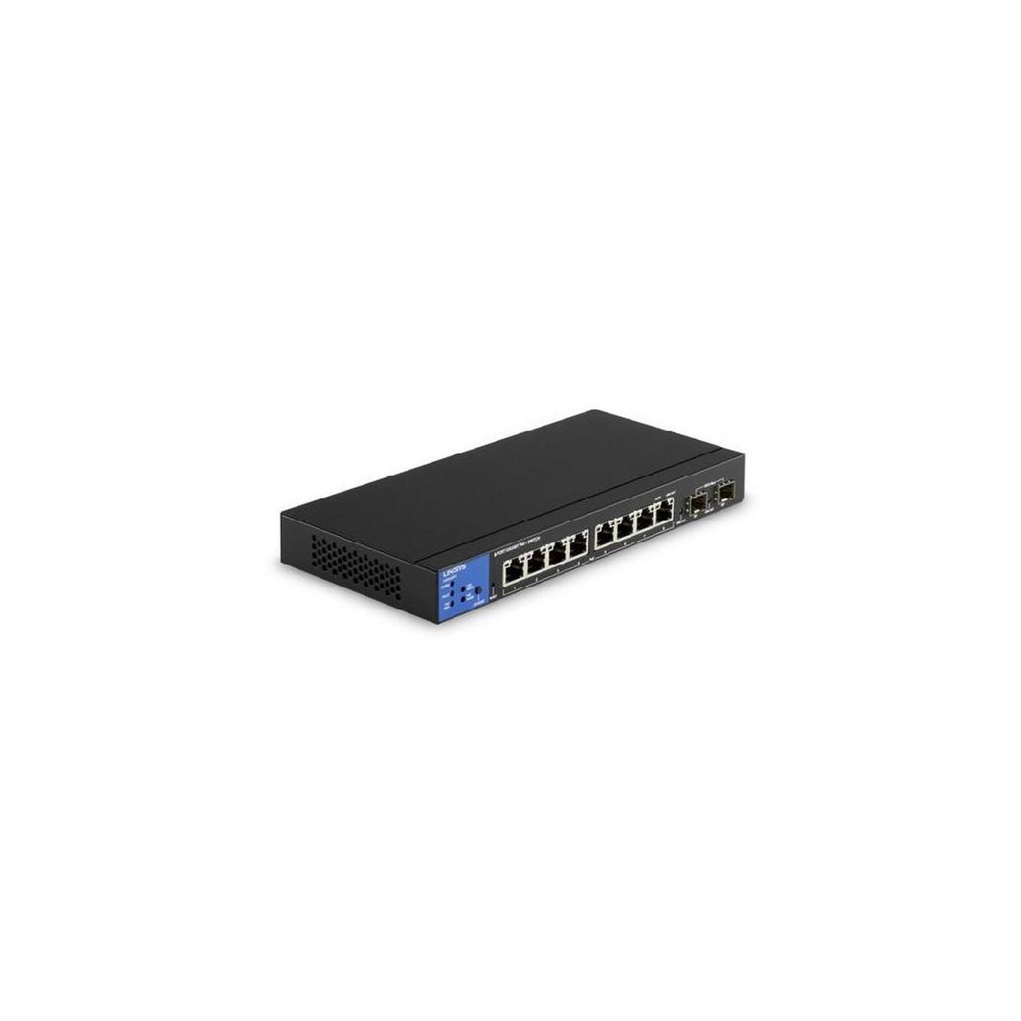 LINKSYS 8-Port Managed Business Desktop Gigabit PoE+ Switch, LGS310MPC – Black