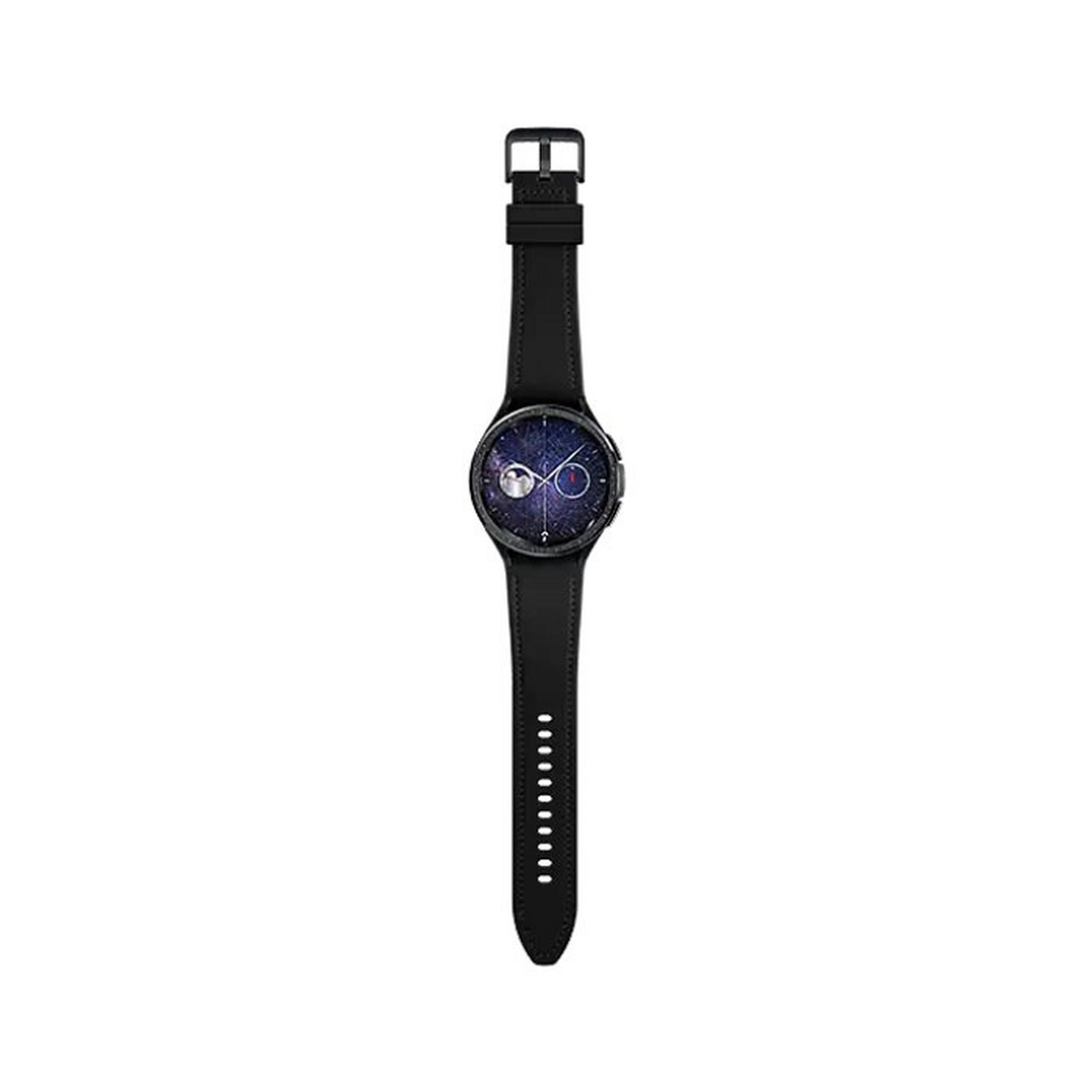 ساعة جالاكسي 6 للرجال، إصدار أسترو مقاس 47 ملم + سوار جلد وقماش من سامسونج، SM-R960NZKHMEA – أسود
