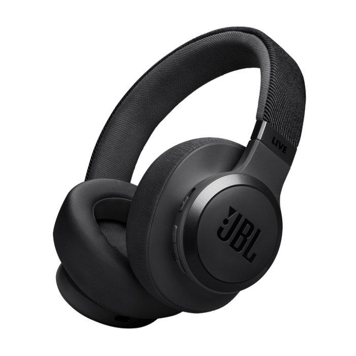 JBL Live 770NC Wireless On-Ear Headphones with True Adaptive Noise Cancelling, JBLLIVE770NCBLK – Black