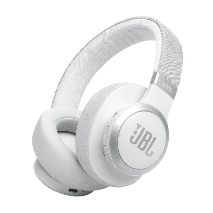 JBL Live 770NC Wireless On-Ear Headphones with True Adaptive Noise Cancelling, JBLLIVE770NCWHT – White