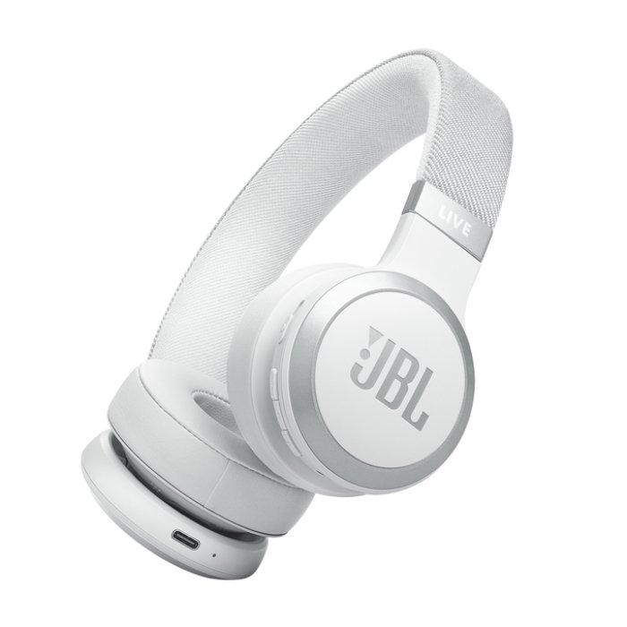 JBL Live 670NC Wireless On-Ear Headphones, JBLLIVE670NCWHT – White