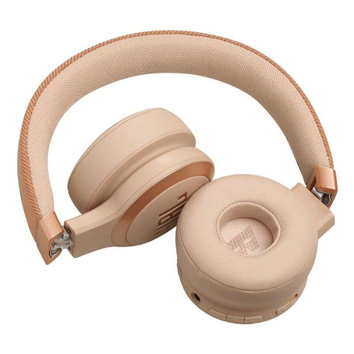 JBL Live 670NC Wireless On-Ear Headphones with True ANC, JBLLIVE670NCSAT – Sandstone