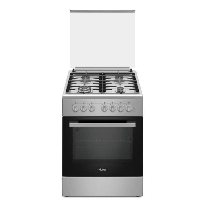 HAIER Refrigerator Top Freezer, 13.7CFT, White + Cooker Gas, 70.15 Liters, Stainless Steel + Front Load Washer, 8 KG, White Bundle, 387WH+HW80+HCR6060