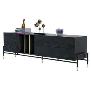 Buy Wansa tv stand, up to 75-inch, 75kg loading capacity, ks-br-0220 - black in Kuwait