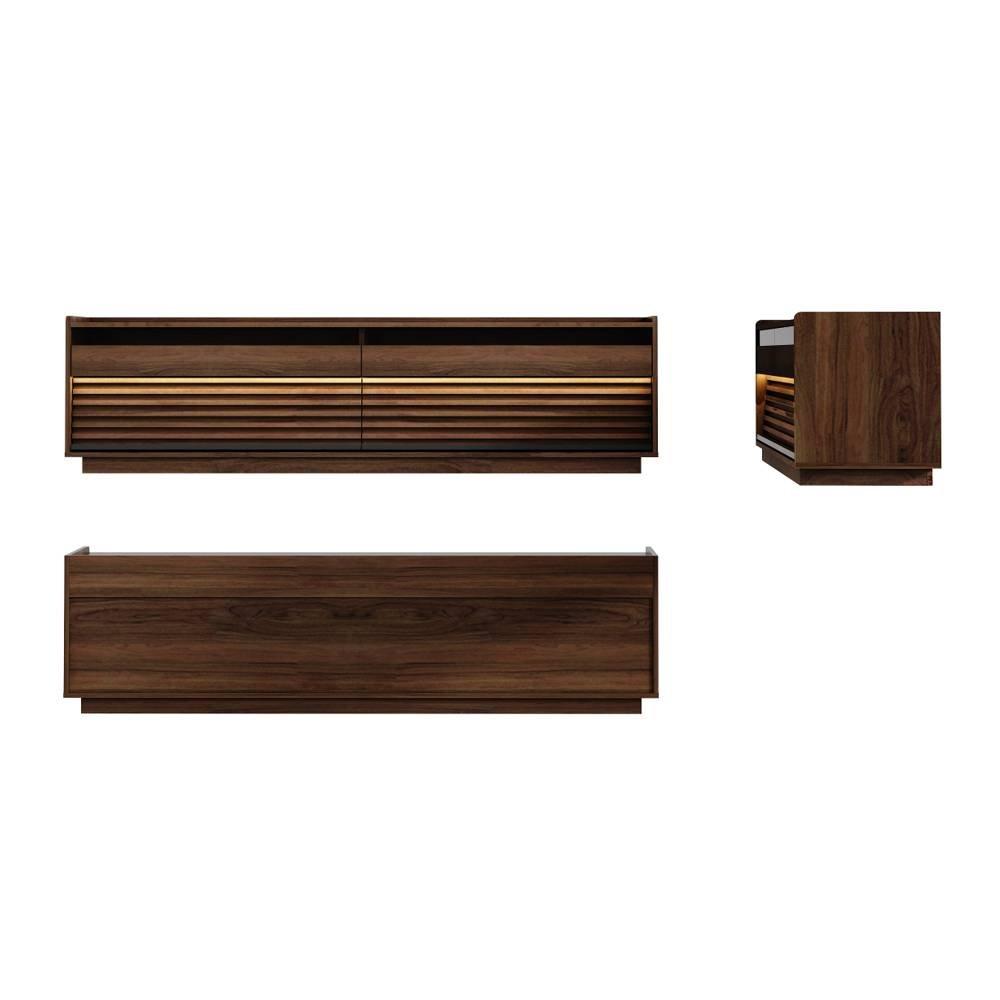 Wansa TV Stand, Up to 75-inch, 75Kg Loading Capacity, KS-LED-0226 – Walnut