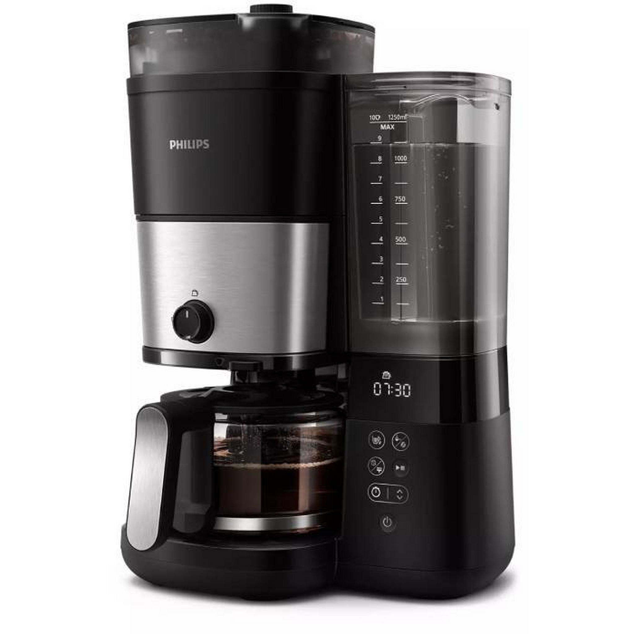 ماكينة تحضير القهوة الكل في 1 من فيليبس، 1.25 لتر، HD7900/50 – أسود