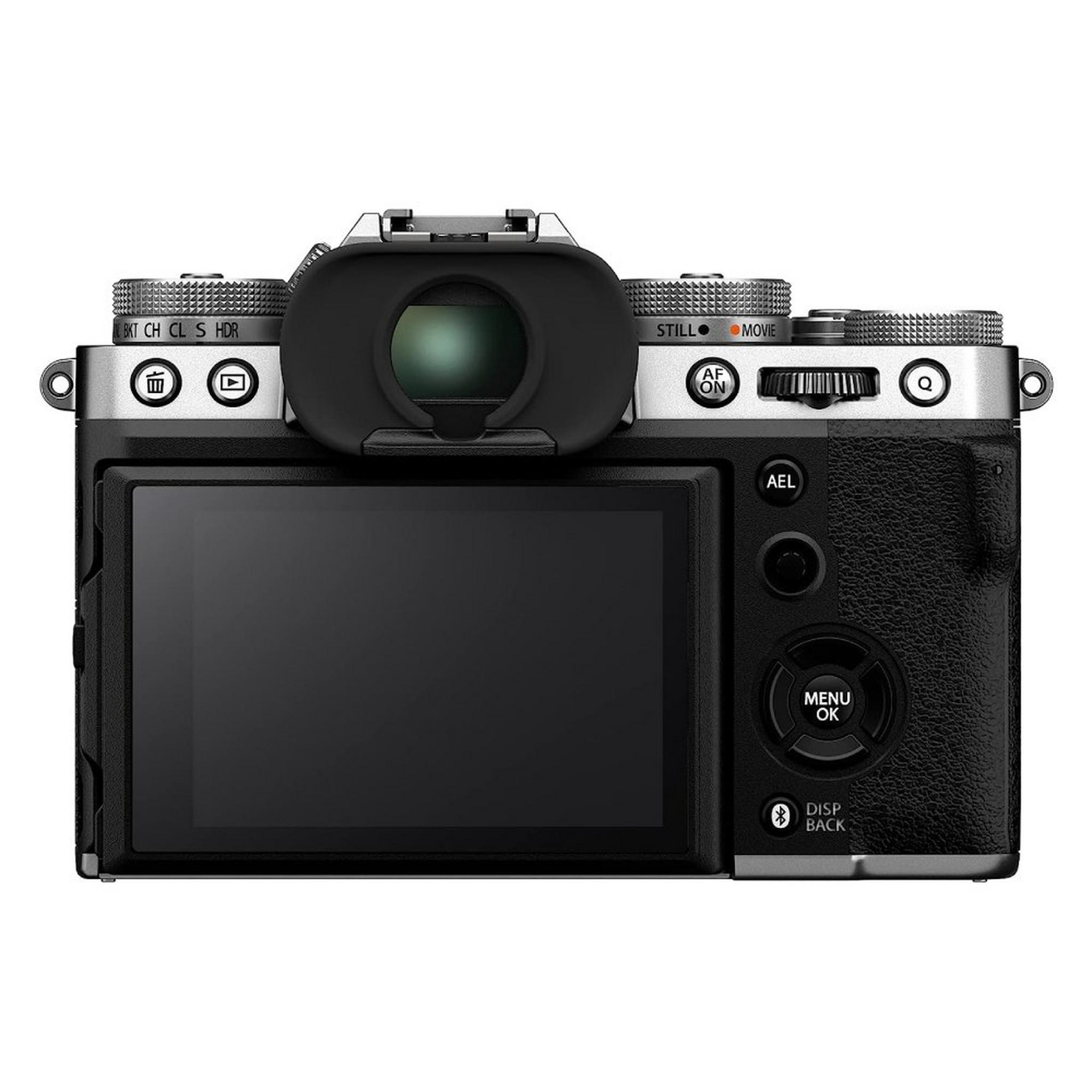 Fujifilm Mirrorless Digital Camera + XF18-55mm Lens Kit, X-T5 – Silver