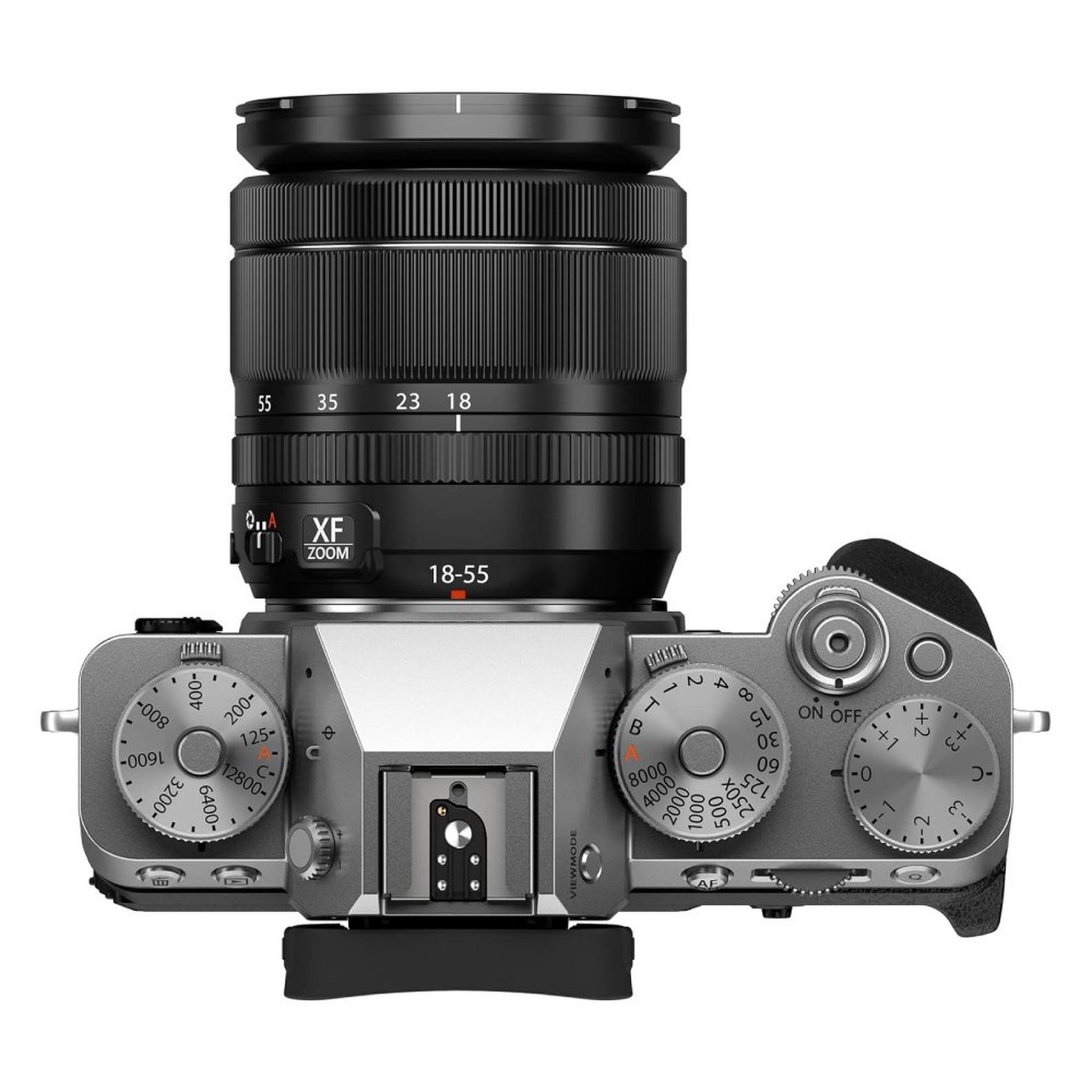 Fujifilm Mirrorless Digital Camera + XF18-55mm Lens Kit, X-T5 – Silver