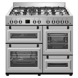 Buy Wansa cooker gas, 7 burners, 100x60cm, wgc10067sg - stainless steel in Kuwait