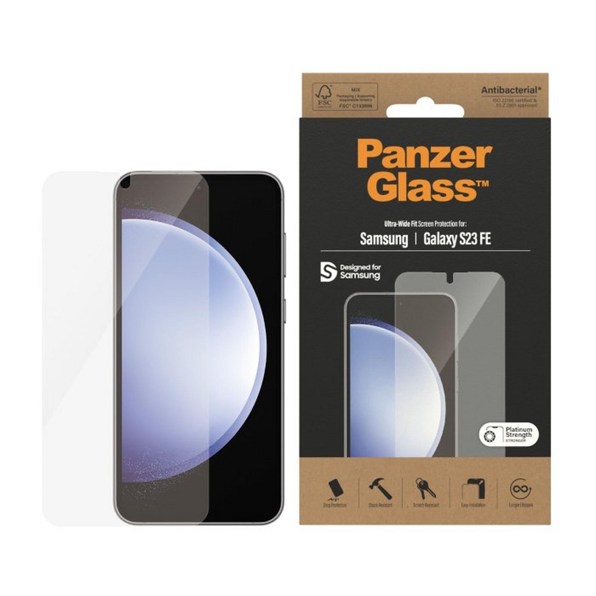 PANZER Glass Screen Protector Samsung Galaxy S23 Fe, Ultra-Wide Fit, 7341