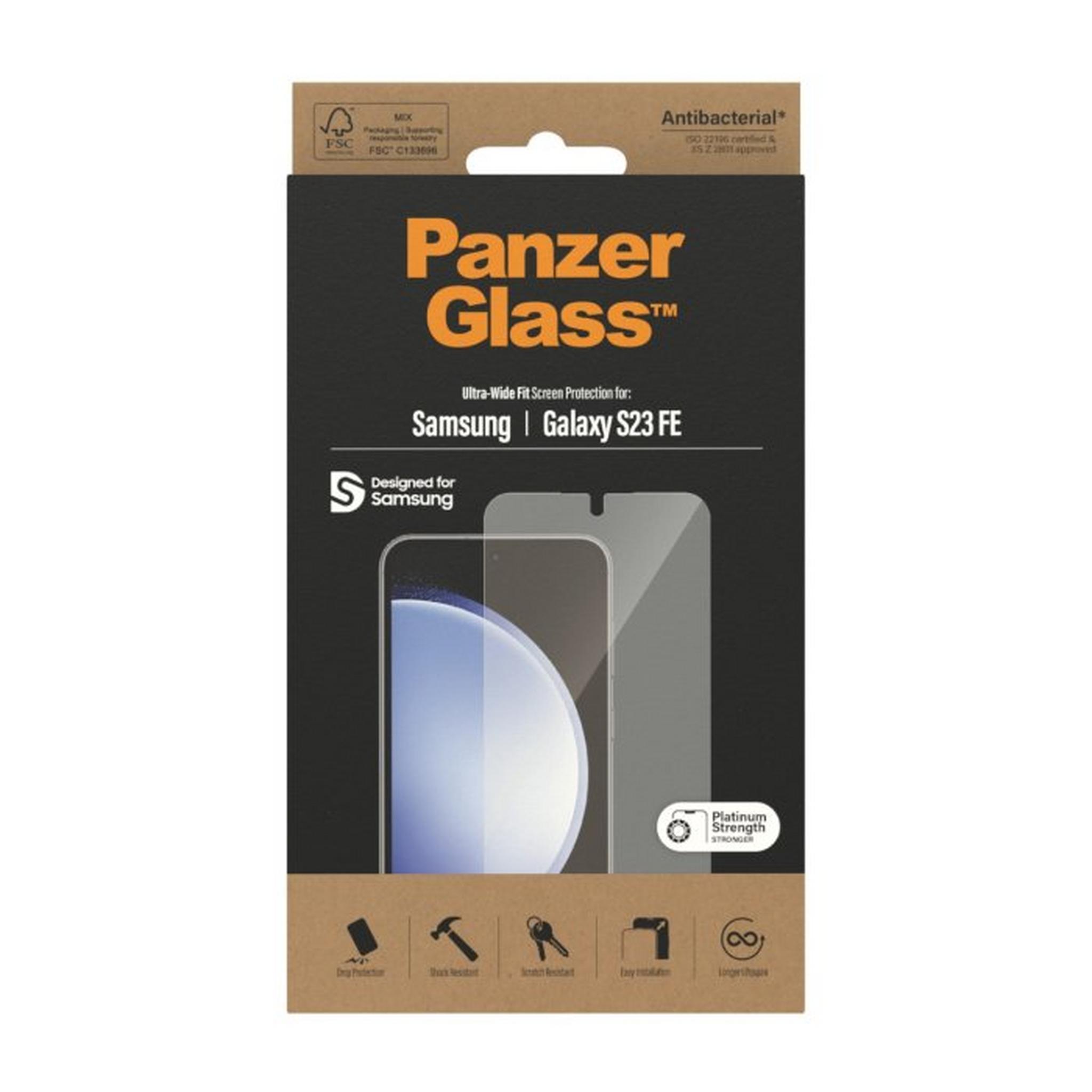 PANZER Glass Screen Protector Samsung Galaxy S23 Fe, Ultra-Wide Fit, 7341