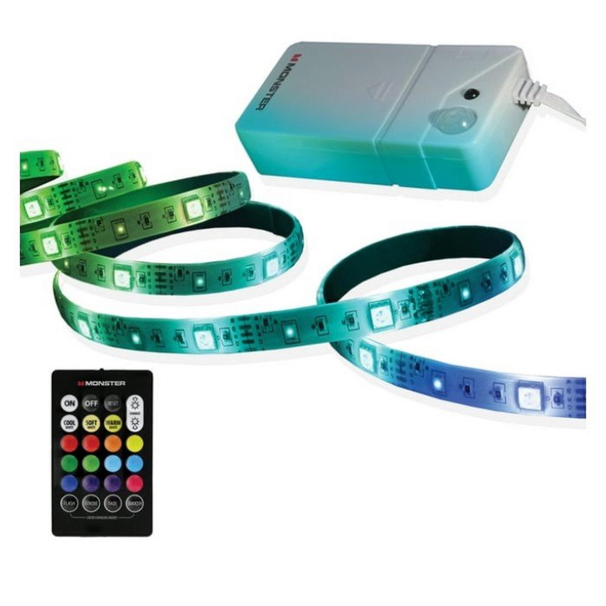 Monster Motion USB LED Strip Light, 2M, MLB7-1081- WW – Multicolor