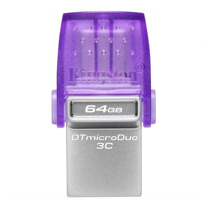 Buy Kingston data traveler microduo 3c usb flash drive, 64gb, 200mb/s, usb-a | usb-c, dtduo... in Kuwait