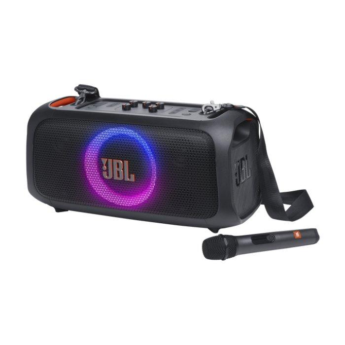 JBL PartyBox On-the-Go Essential Speaker with Mic, 100W – Black