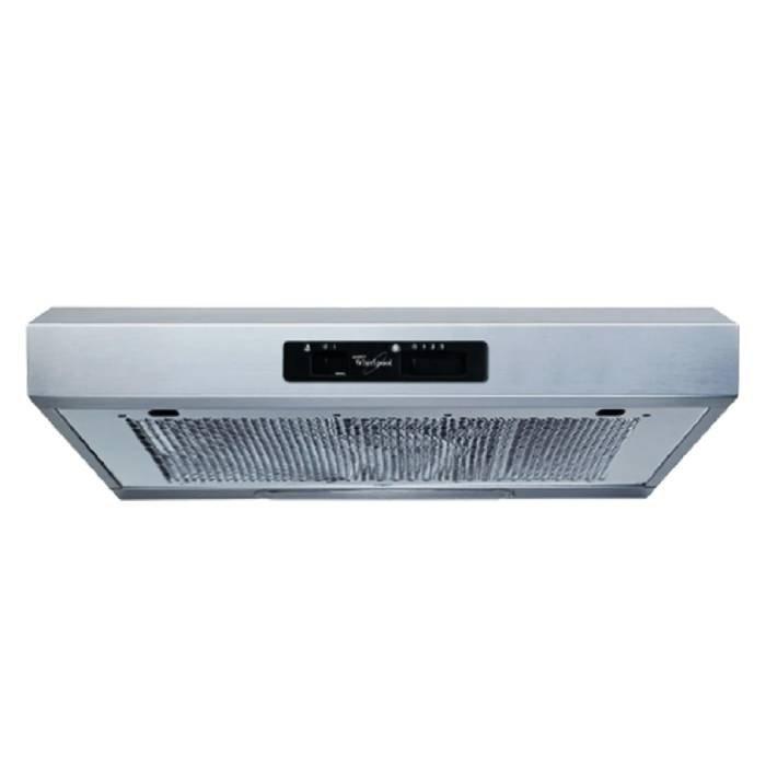 Indesit 4 Burners Gas Cooker – Stainless Steel + Whirlpool Wall Mounted Cooker Hood – Silver, 60 cm - IS67G1PCX+WSLK 65