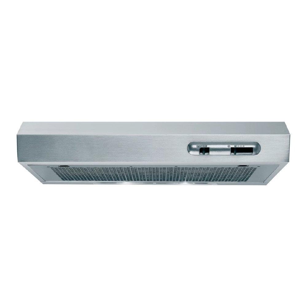 Indesit 4 Burners Standing Electric Cooker - White + Freestanding Cooker Hood - Inox, 60 cm - IS67E4KHW+ISLK66F