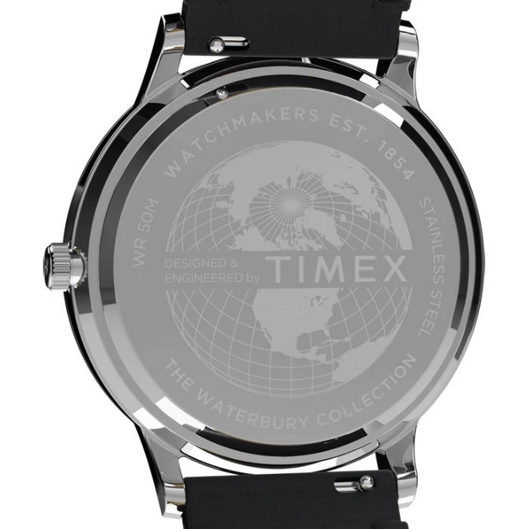 ساعة تايمكس واتربري للرجال, 40 ملم, سوار من الجلد, انالوج, TW2W15000 – أسود