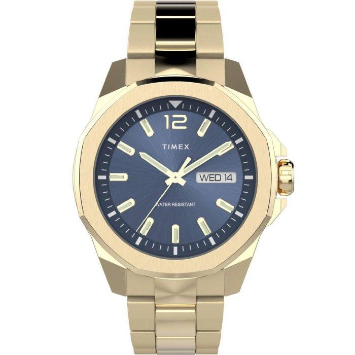 Buy Timex essex men’s watch, 46mm, stainless steel strap, analog, tw2w13800 – gold in Kuwait