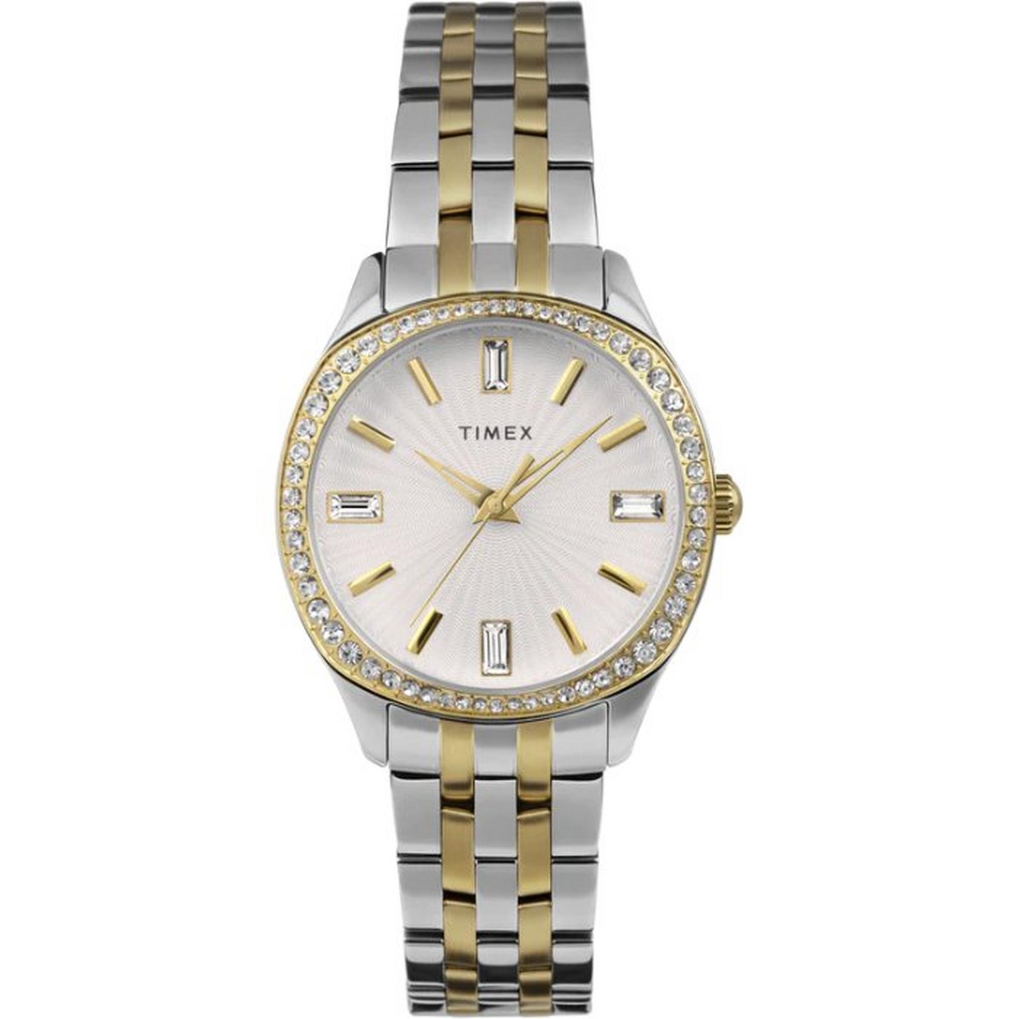 Timex Ariana Women’s Watch, 36mm, Stainless Steel Strap, Analog, TW2W17700 – Silver/Gold