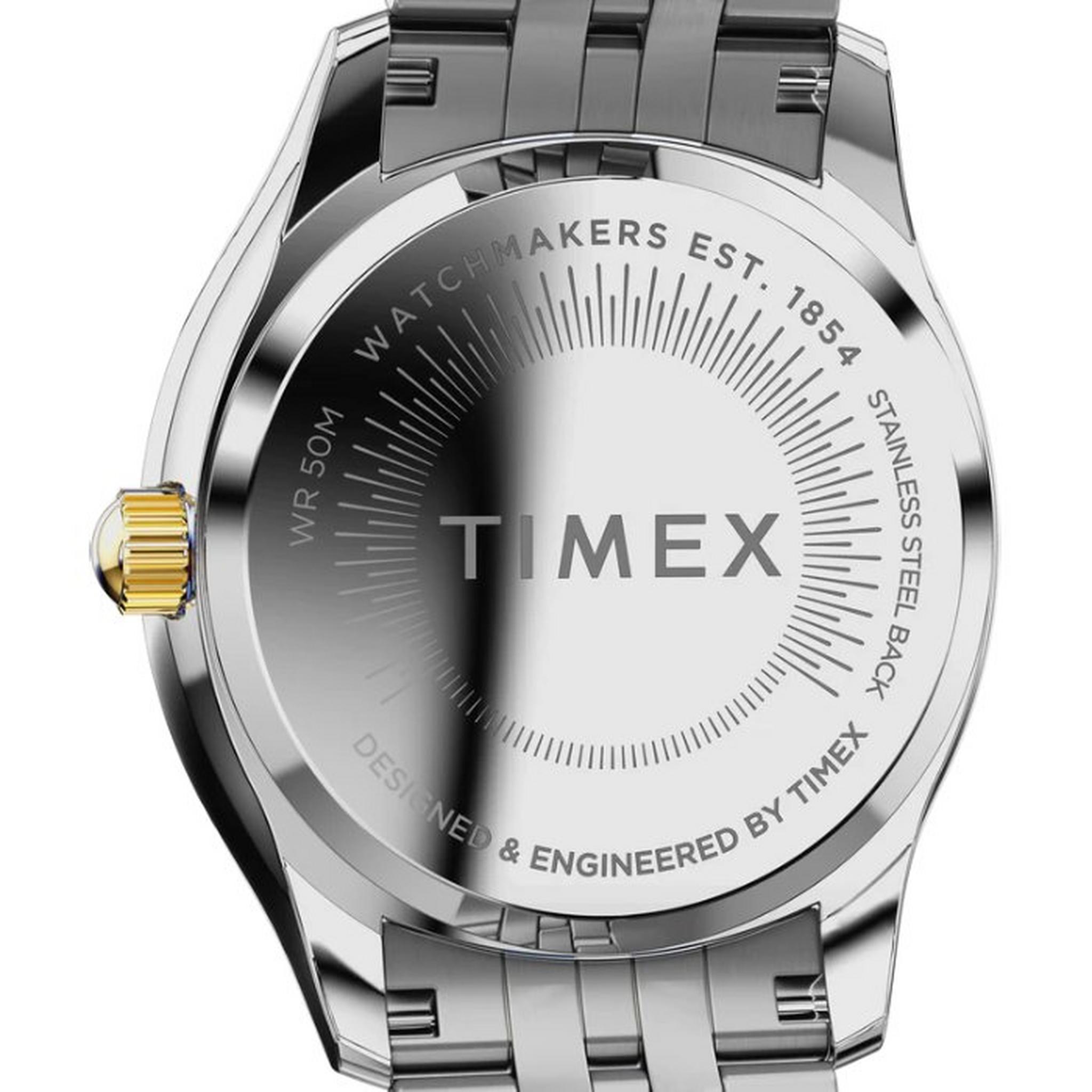 Timex Ariana Women’s Watch, 36mm, Stainless Steel Strap, Analog, TW2W17700 – Silver/Gold