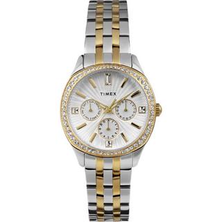 Buy Timex ariana women’s watch, 36mm, stainless steel strap, analog, tw2w17900 – silver/gold in Kuwait