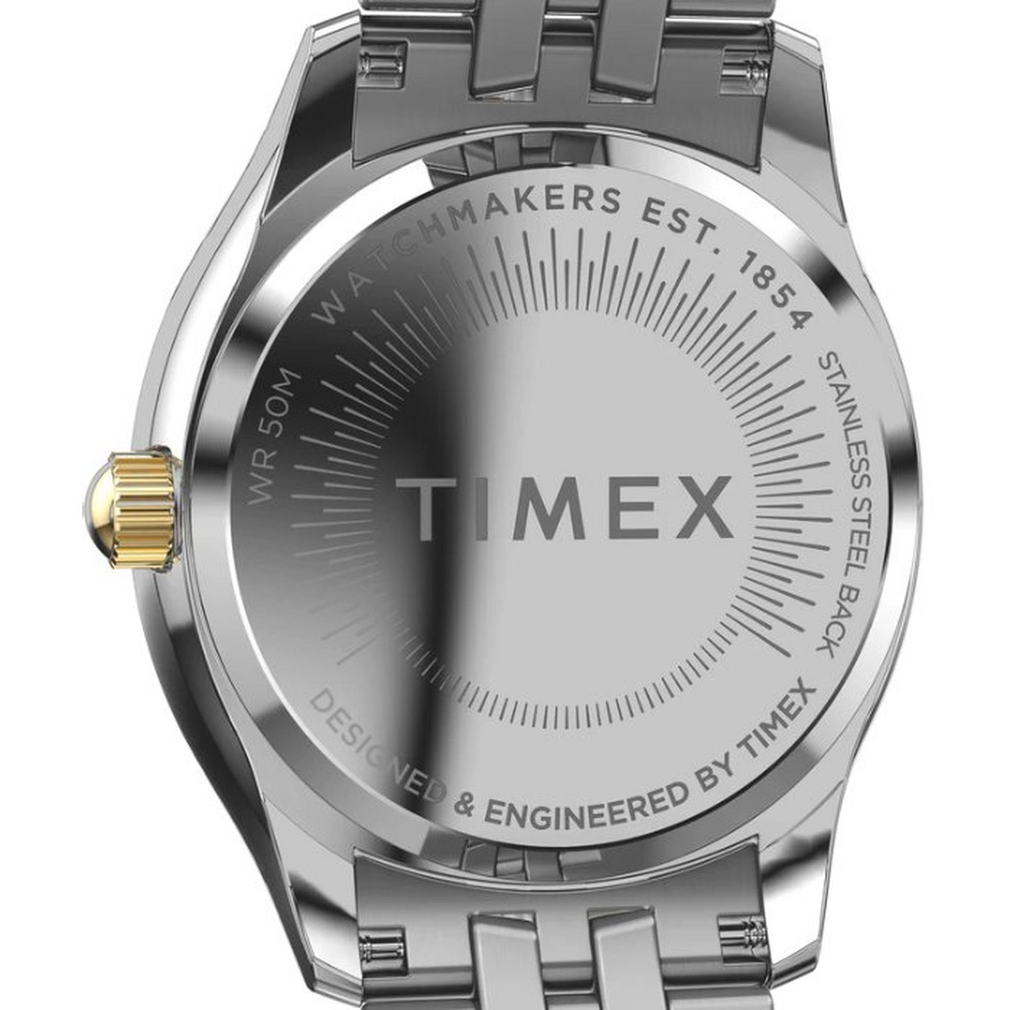 Timex Ariana Women’s Watch, 36mm, Stainless Steel Strap, Analog, TW2W17900 – Silver/Gold