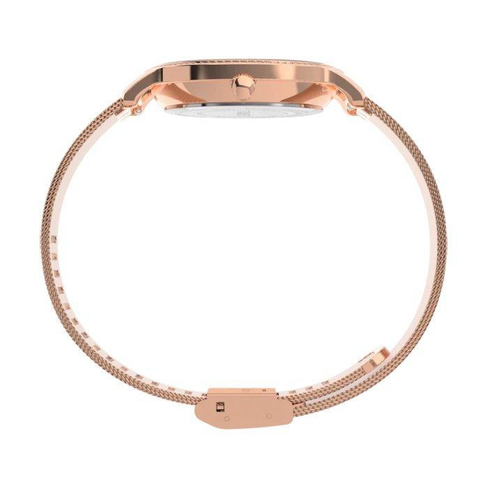 Timex Transcend Women’s Watch, 34mm, Stainless Steel Strap, Analog, TW2W19200 – Rose Gold