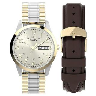 Buy Timex south street sport watch gift set for men, analog, 36mm, stainless steel strap + ... in Kuwait