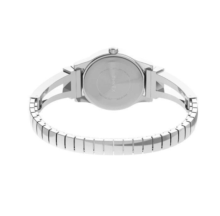 Timex Main Street Watch for Women, Analog, 25mm, Stainless Steel Strap, TW2W184006V– Silver