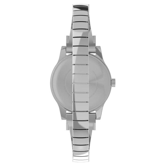Timex Main Street Watch for Women, Analog, 25mm, Stainless Steel Strap, TW2W184006V– Silver