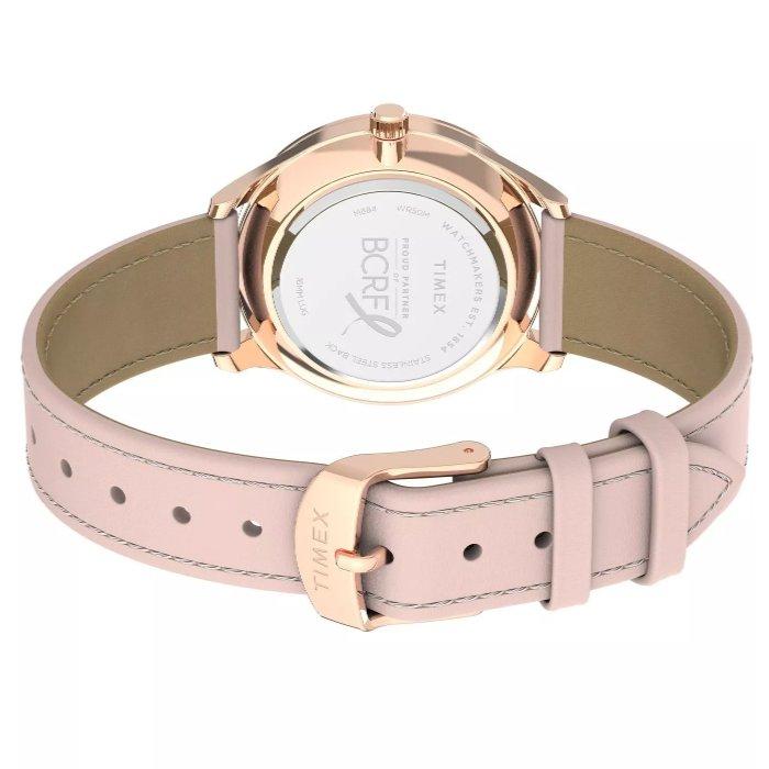 ساعة دريس x بي سي ار اف للنساء من تايمكس، انالوج، 32 ملم، سوار ستانلس ستيل، TW2V95700 – وردي