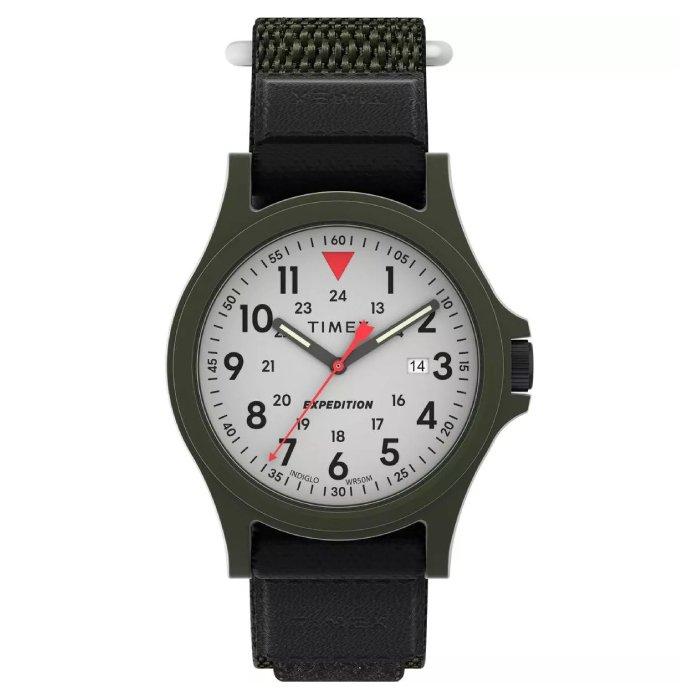 Buy Timex expedition acadia watch for men, analog, 40mm, fabric strap, tw4b29300vm – green in Kuwait