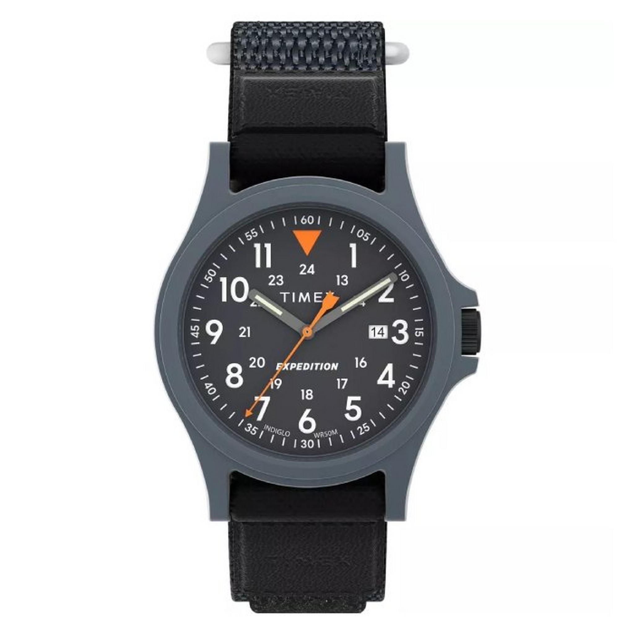 Timex Expedition Acadia Watch for Men, Analog, 40mm, Fabric Strap, TW4B29500VM – Black