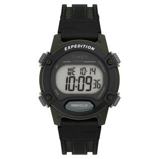Buy Timex expedition cat unisex watch, digital, 33mm, leather strap, tw4b28700vm – black in Kuwait