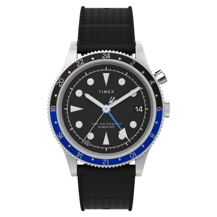 Buy Timex waterbury traditional gmt watch for men, analog, 39mm, synthetic rubber strap, tw... in Kuwait