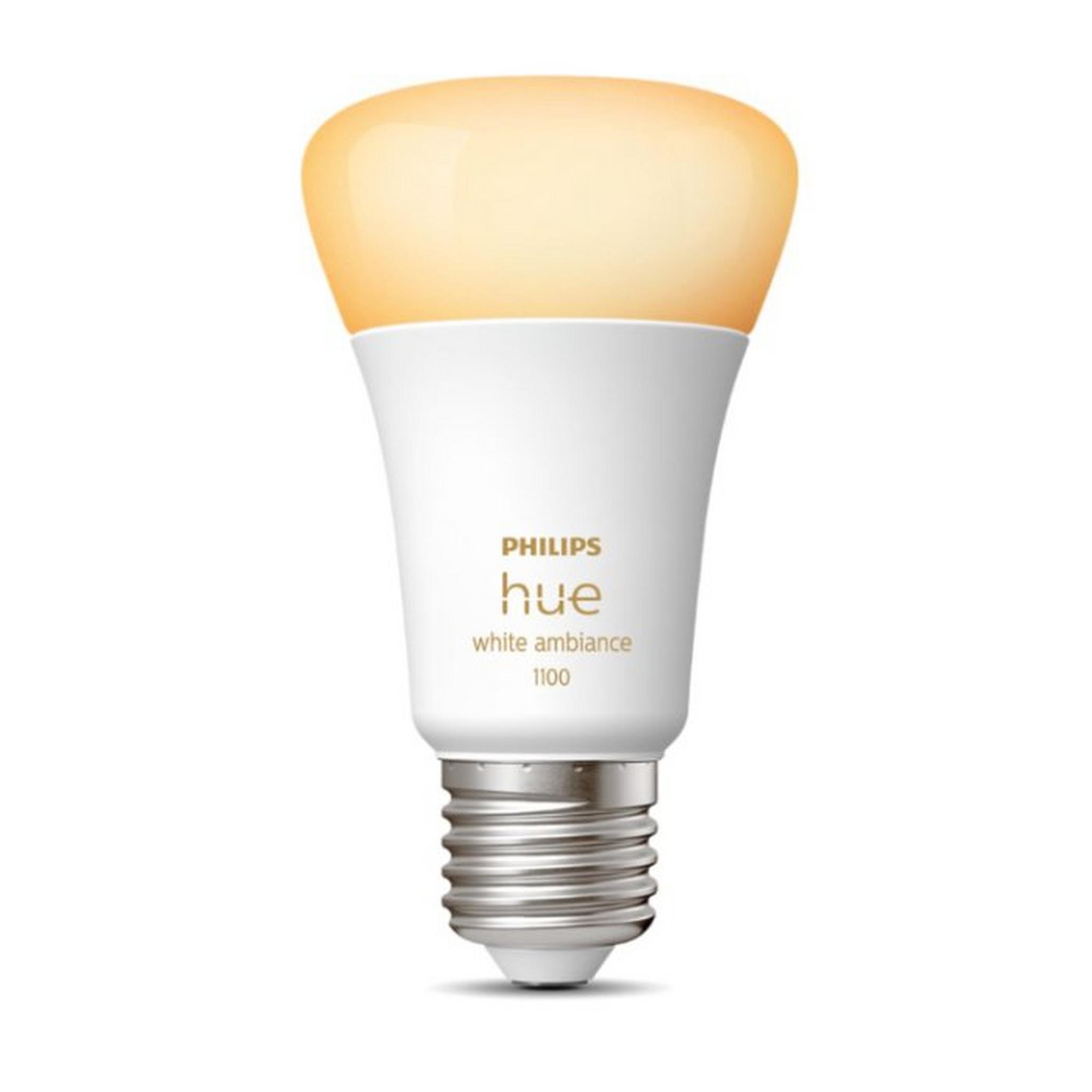Philips Hue White Ambiance A60 E27 Smart Bulb, 11-Watt, 1100 Lumen, 929002468401 – White