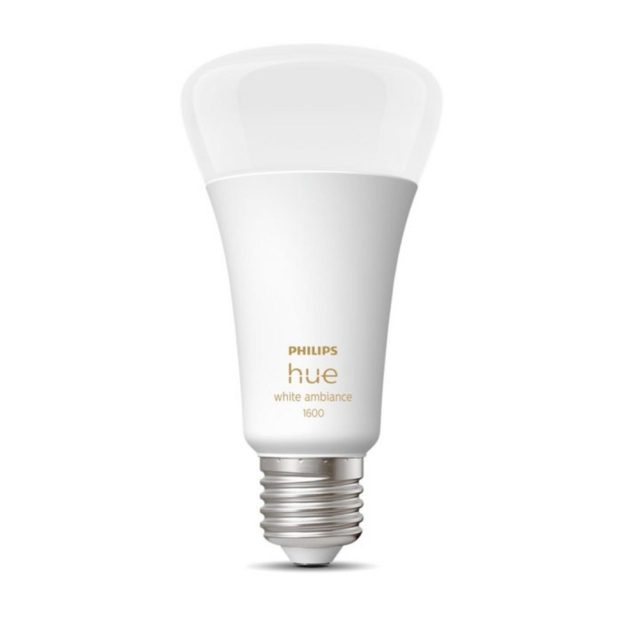 Philips Hue White Ambiance A67 E27 Smart Bulb, 13-Watt, 1600 Lumen, 929002471901 – White