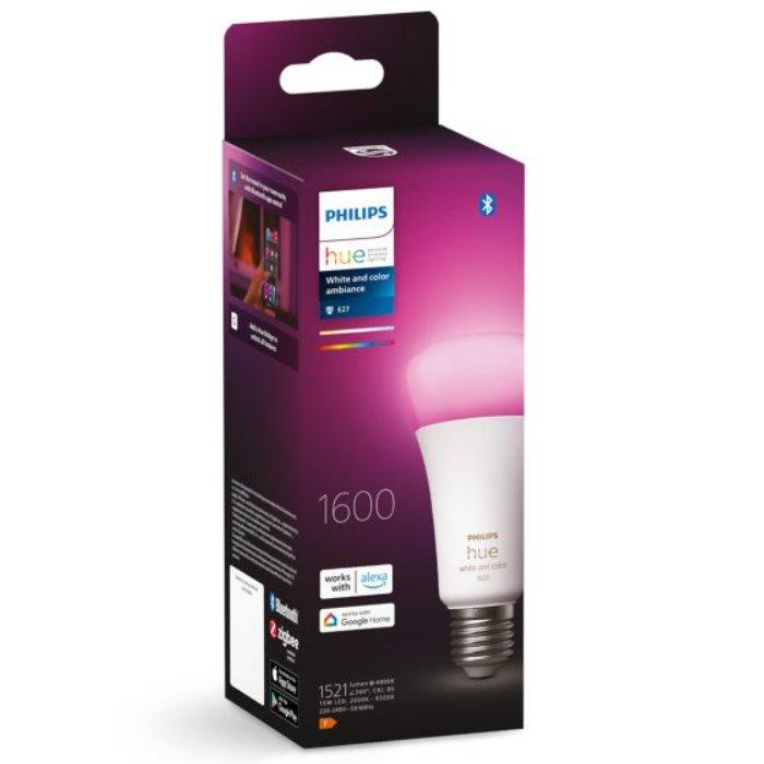 Philips Hue A67 – E27 Smart Bulb, 13.5W, 929002471601 - White