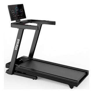 Buy Wansa foldable treadmill, 3hp, 1-20km/h, 3338ea – black in Kuwait