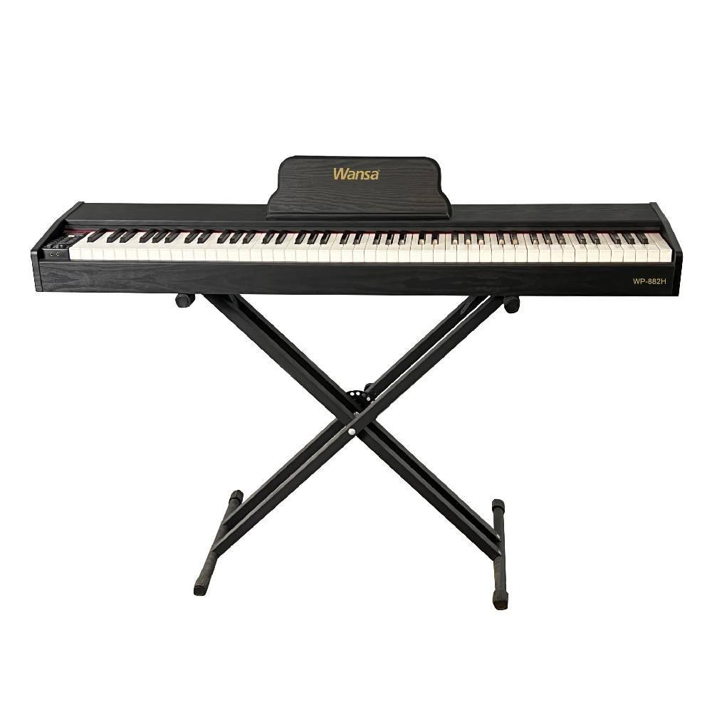 Buy Wansa digital piano 88 keys, 880  tones, wp-882h - black in Kuwait