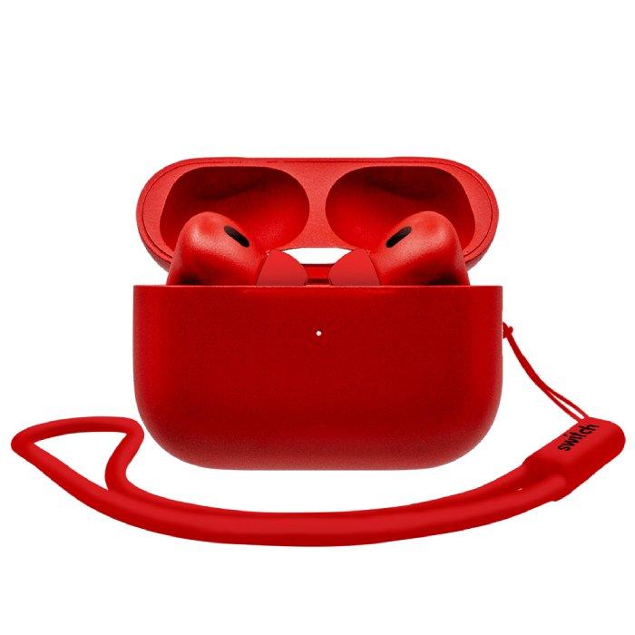 SWITCH Apple AirPods Pro Gen 2 Exclusive Ferrari Red, ROG2UCEXCPNTFRRDGB – Red Matte