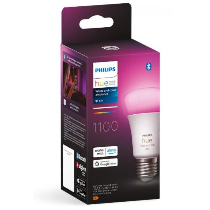 Philips Hue E27 Wireless LED Smart Bulb, 929002468801 - Multicolor