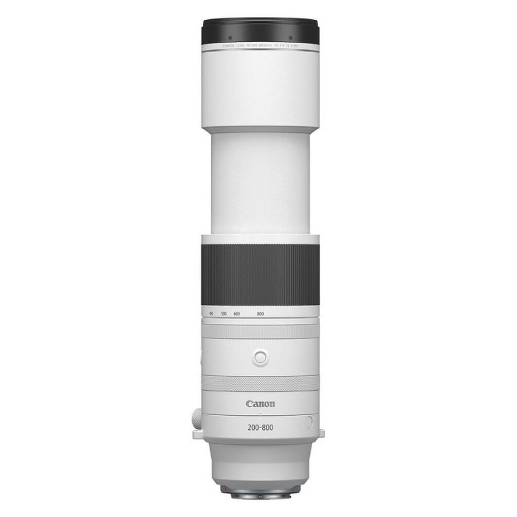 CANON RF 200-800MM Telephotozoom Lens, F6.3-9 IS USM, 6263C005AA – White