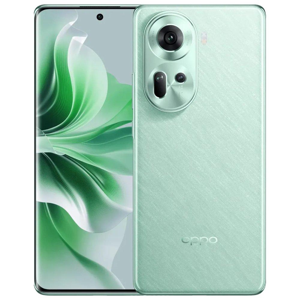 Buy Oppo reno 11 5g phone, 6. 7-inch, 12gb ram, 256gb – green in Kuwait