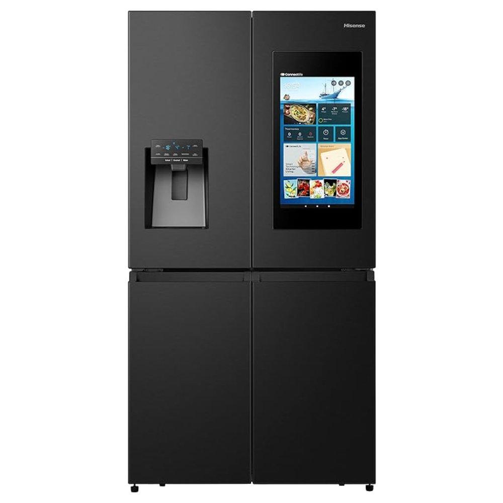 Buy Hisense four door refrigerator, 27 cft, 759 liters, rq759n4ibu1 – black in Kuwait