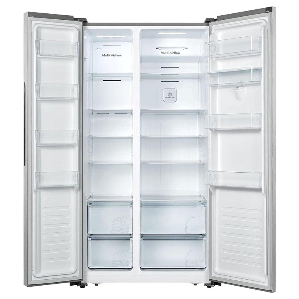 Hisense Side by Side Refrigerator/ Freezer, 24 CFT, 670 Liters, RS670N4WSU1 – Inox