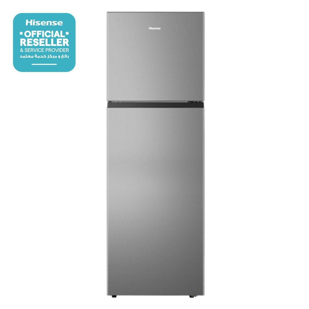 Hisense Top Freezer Refrigerator, 12CFT, 328 Liter, RT328N4DGN - Silver