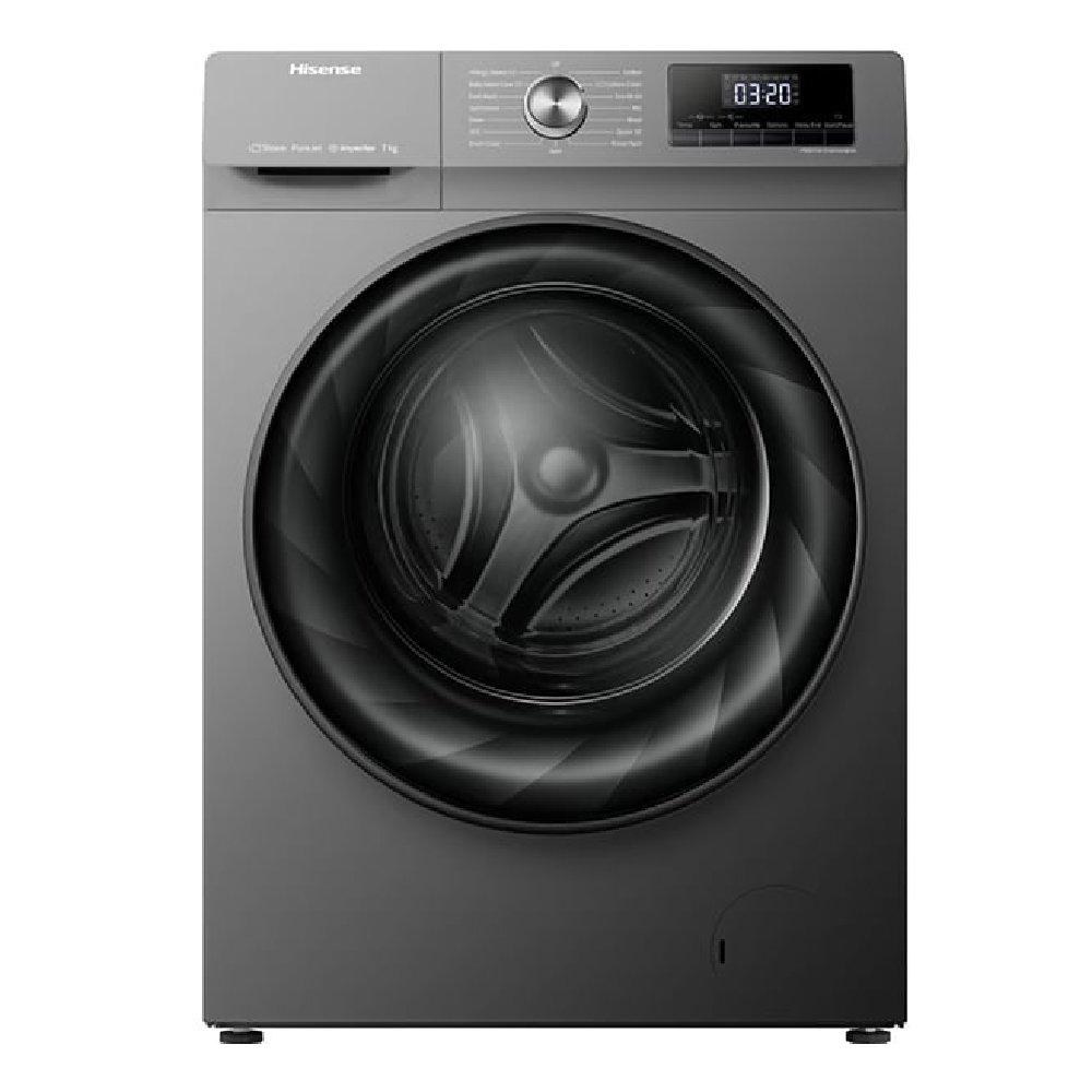 Buy Hisense front load washer, 7kg, wfqp7012t/p - titanium gray in Kuwait