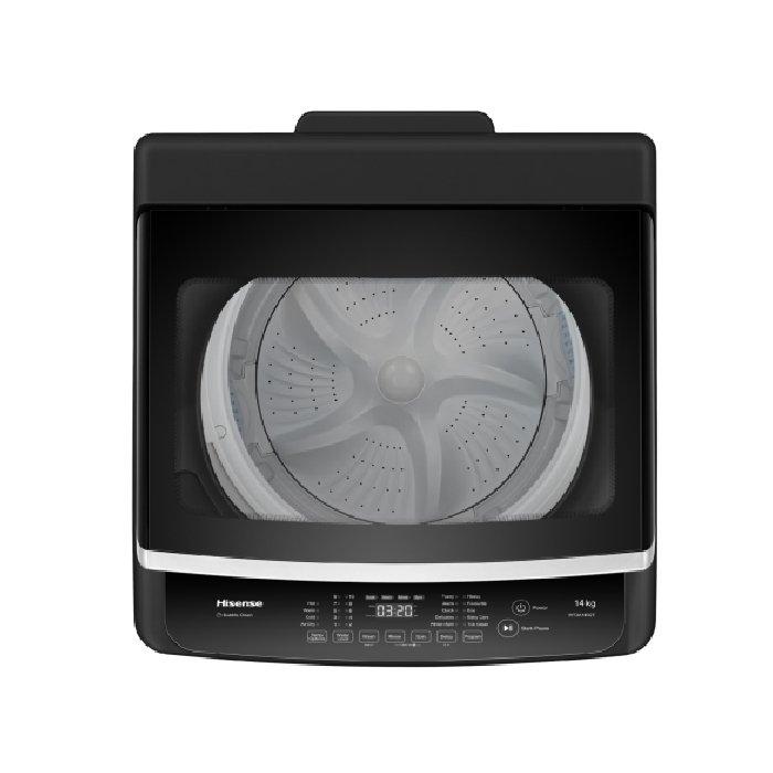 غسالة هايسنس تعبئة علوية، سعة 14 كغم، WTJA1402T – رمادي تيتانيوم